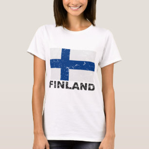 Finland vintageflagga t shirt
