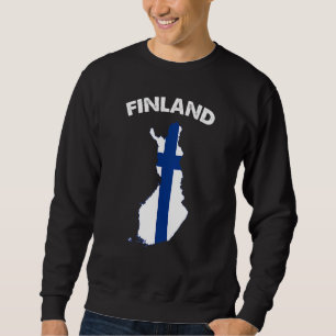 Finlands Finlands Finlands understöd för Flagga Lång Ärmad Tröja