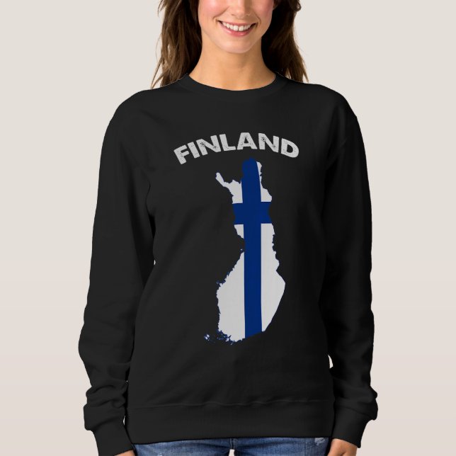 Finlands Finlands Finlands understöd för Flagga T Shirt (Framsida)