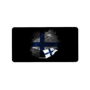 Finlands flagga adressetikett