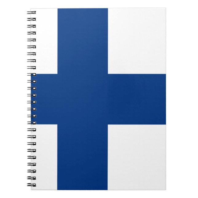 Finlands flagga anteckningsbok (Framsidan)