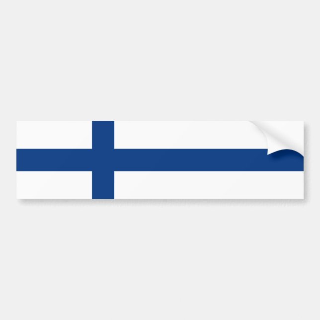 Finlands flagga bildekal (Framsidan)