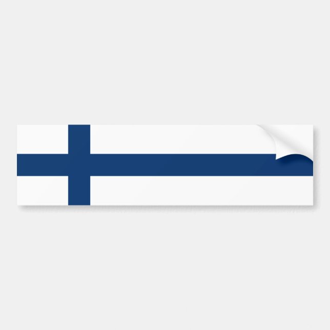 Finlands flagga bildekal (Framsidan)
