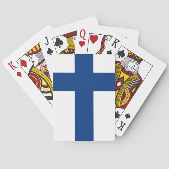 Finlands flagga casinokort (Baksidan)