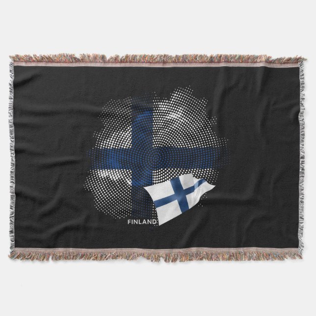 Finlands flagga filt (Framsidan)