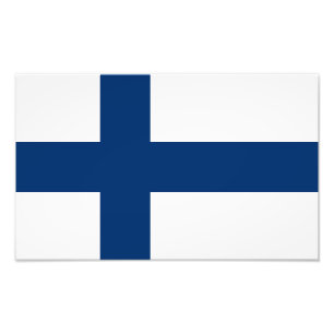 Finlands flagga fototryck