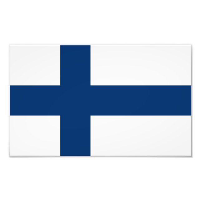 Finlands flagga fototryck (Framsidan)