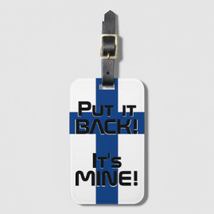 Finlands Flagga Funny Patriotic Bagagebricka