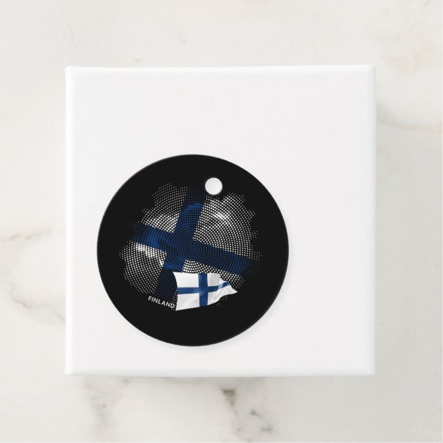 Finlands flagga gåvor etiketter (På plats)