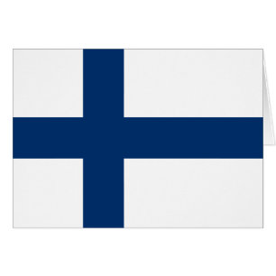 Finlands flagga hälsningskort