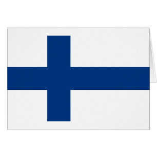 Finlands flagga hälsningskort