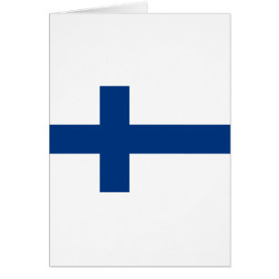 Finlands flagga hälsningskort