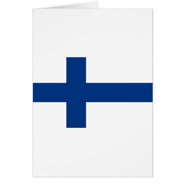 Finlands flagga hälsningskort (Framsidan)