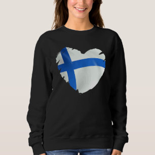 Finlands flagga i form av hjärta finska Finland   T Shirt