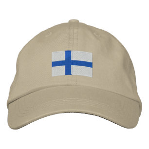Finlands flagga i världen, broderad, justerbar hat broderad keps