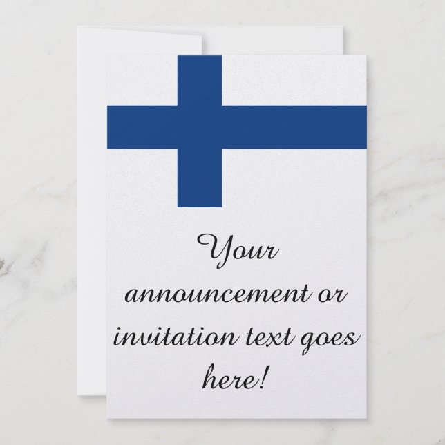 Finlands flagga inbjudningar (Framsida)