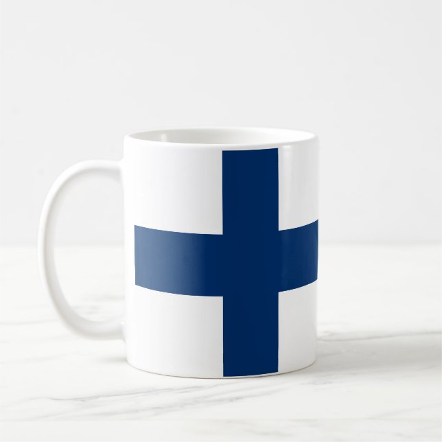 Finlands flagga kaffemugg (Vänster)
