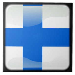 Finlands flagga kakelplatta