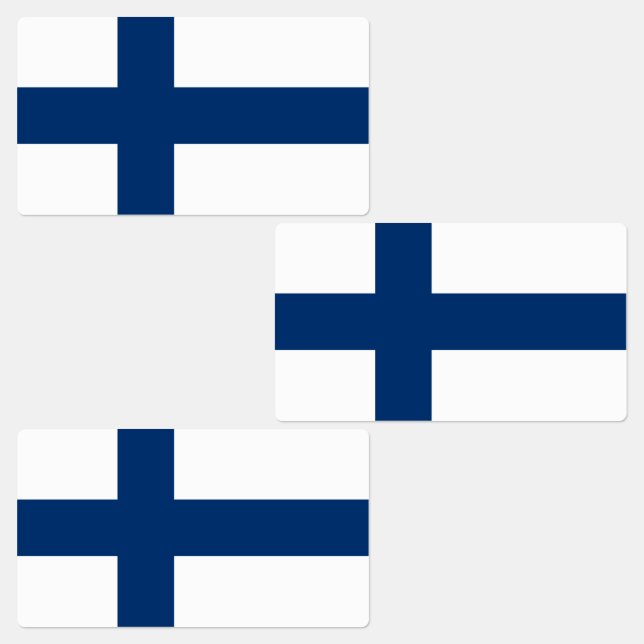 Finlands flagga klistermärke (Grupp)