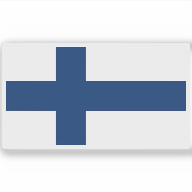 Finlands flagga klistermärken (Framsida)