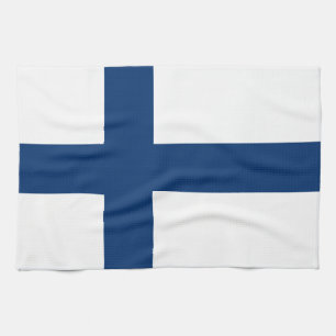 Finlands flagga kökshandduk