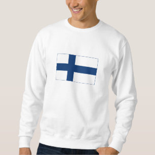 Finlands flagga lång ärmad tröja