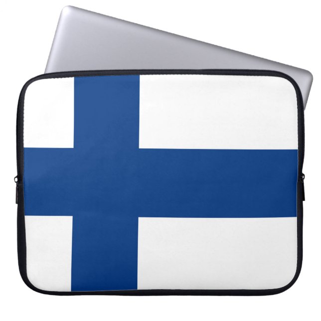 Finlands flagga laptop fodral (Framsidan)