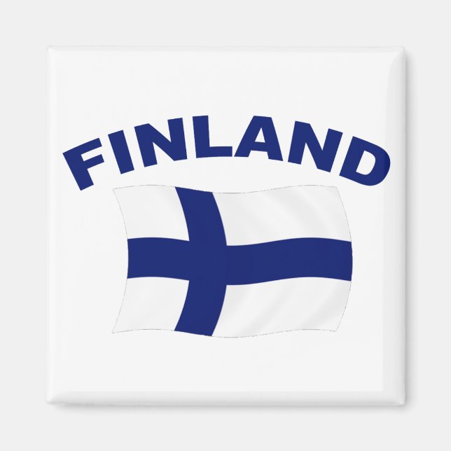 Finlands flagga magnet (Framsidan)