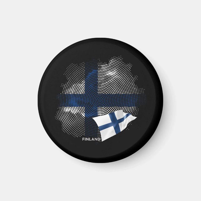 Finlands flagga magnet (Framsidan)