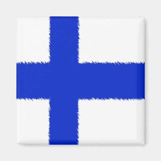 Finlands flagga magnet (Framsidan)
