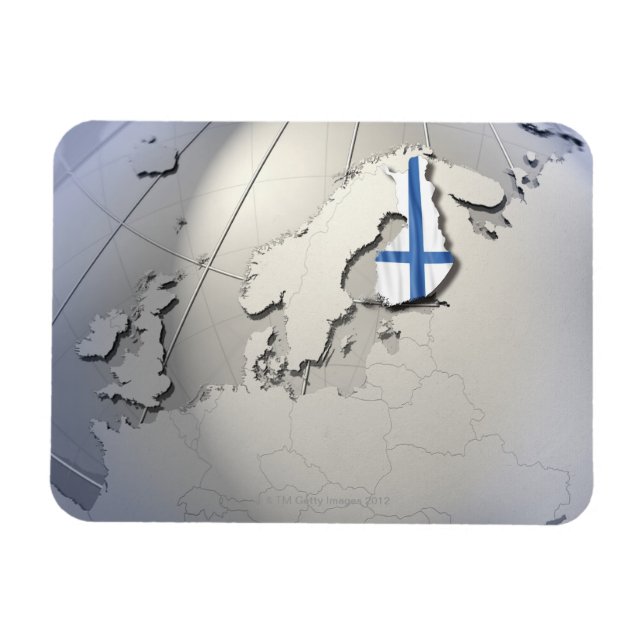 Finlands flagga magnet (Horisontell)