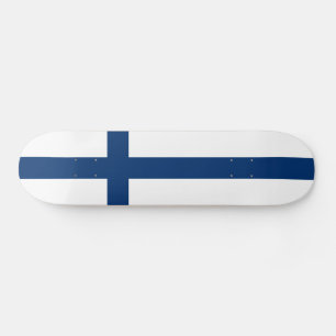 Finlands flagga mini skateboard bräda 18,5 cm