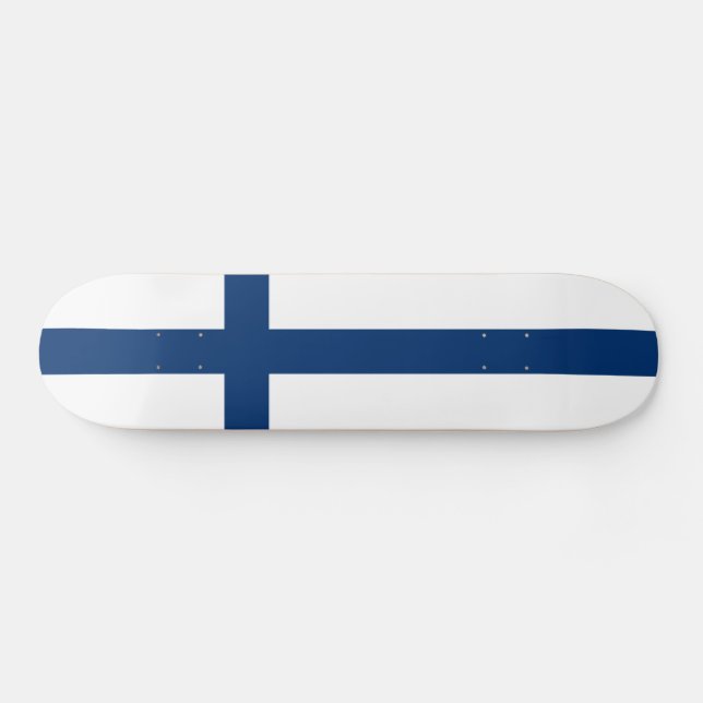 Finlands flagga mini skateboard bräda 18,5 cm (Horz)