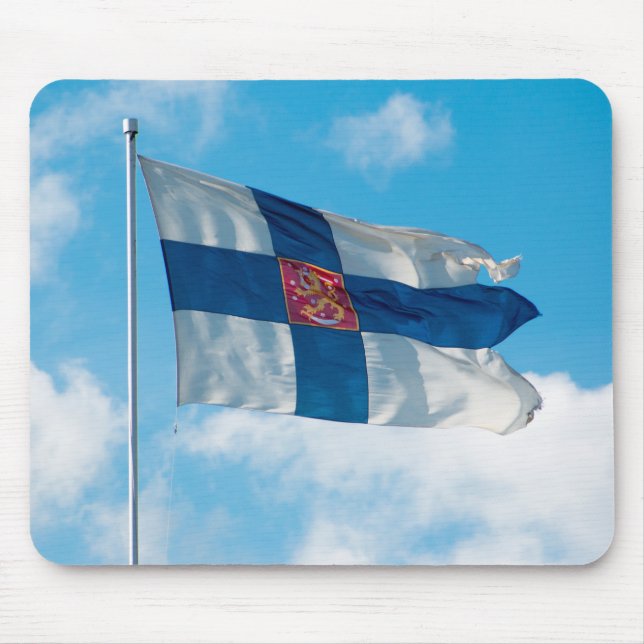 Finlands flagga musmatta (Framsidan)