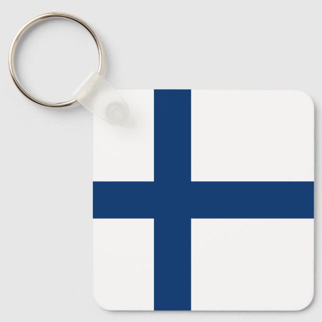 Finlands flagga nyckelring (Framsida)