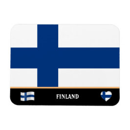 Finlands Flagga och finländare land - Finland Magnet