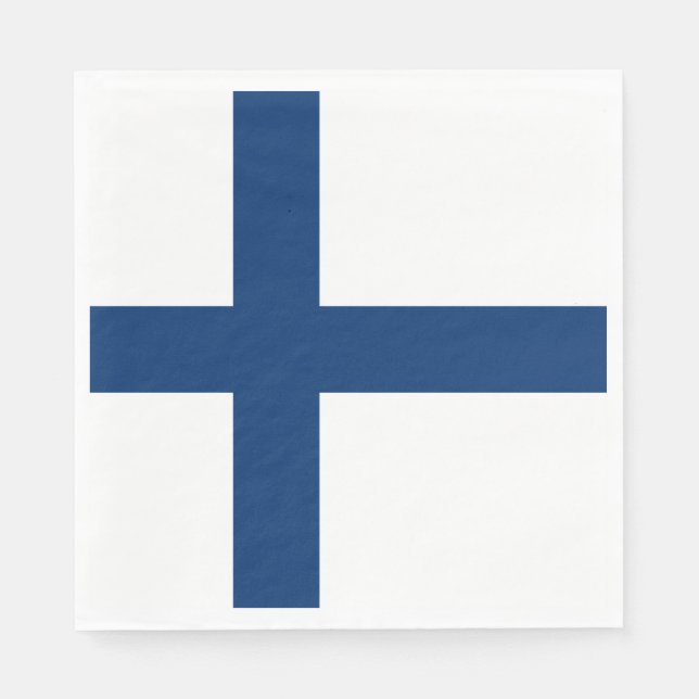 Finlands flagga pappersservett (Framsidan)