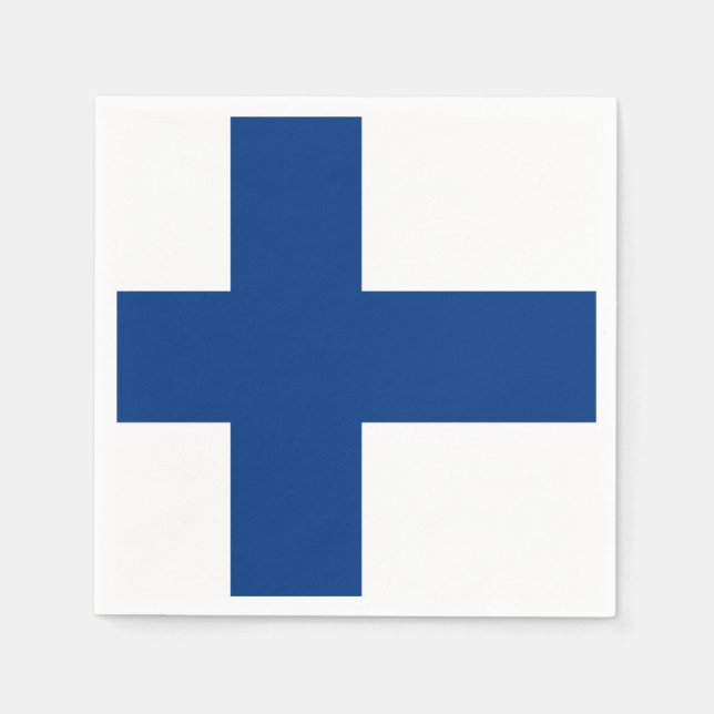 Finlands flagga pappersservett (Framsidan)