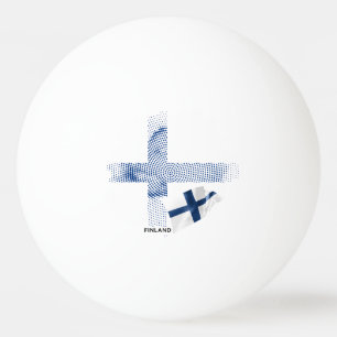 Finlands flagga pingisboll