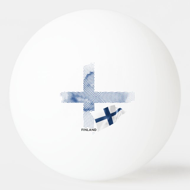 Finlands flagga pingisboll (Framsidan)