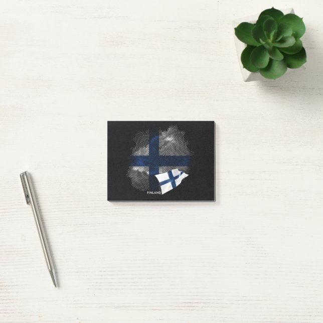 Finlands flagga post-it block (Kontor)