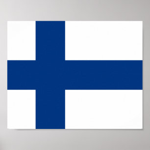 Finlands flagga poster