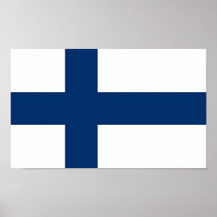 Finlands flagga poster