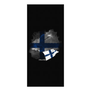Finlands flagga reklamkort