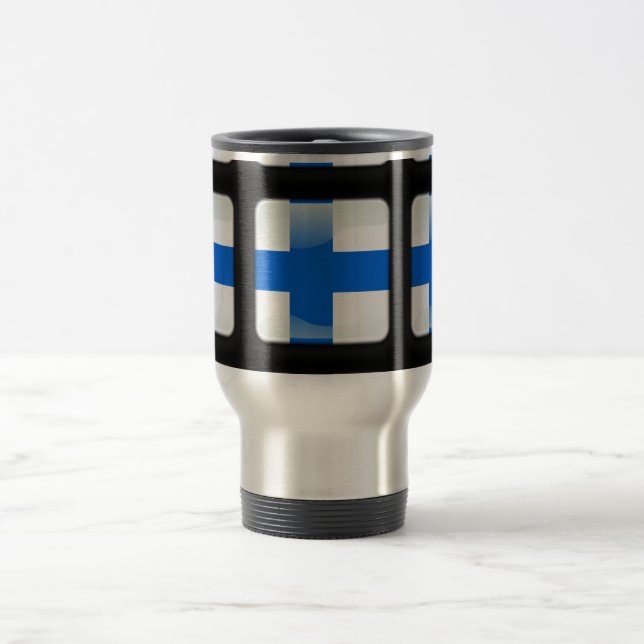 Finlands flagga resemugg (Center)