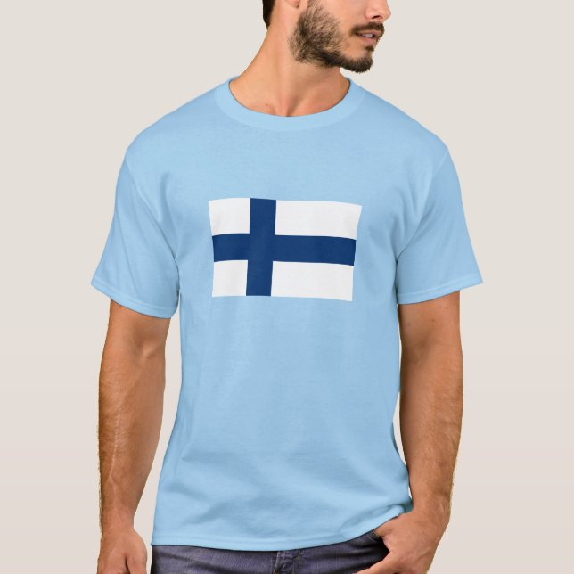 Finlands flagga t shirt (Framsida)