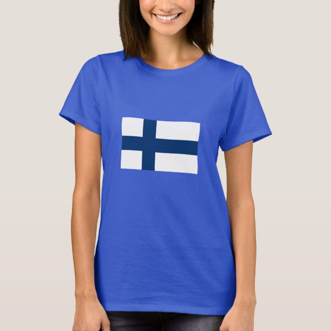 Finlands flagga t shirt (Framsida)