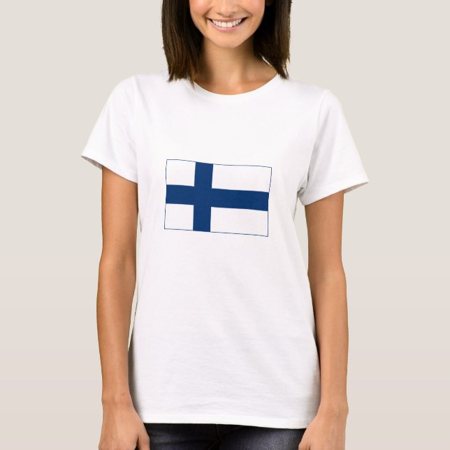 Finlands flagga t shirt (Framsida)