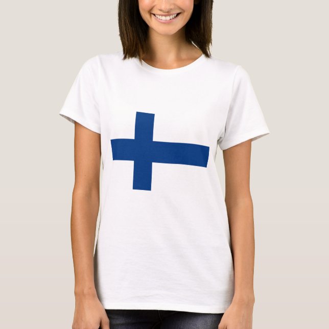 Finlands flagga t shirt (Framsida)