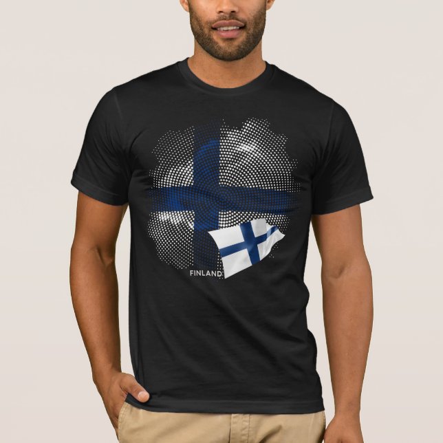 Finlands flagga t shirt (Framsida)